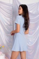 Burlene Double-Breasted Dress in Blue