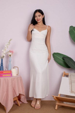 Venus Wrap Maxi Dress in White