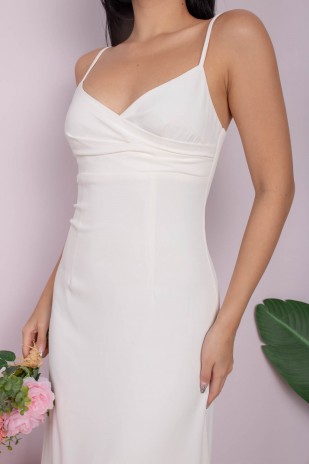 Venus Wrap Maxi Dress in White