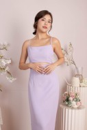 Alliyah Front Cut-Out Dress in Lilac