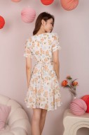 RESTOCK: Almie Floral Dress in Peach