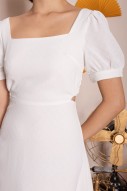 Dennie Cut-Out Dress in White