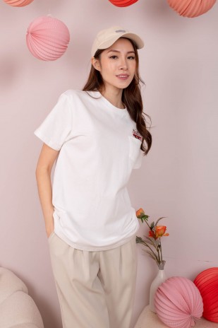 Fortune Cat Unisex Shirt in White
