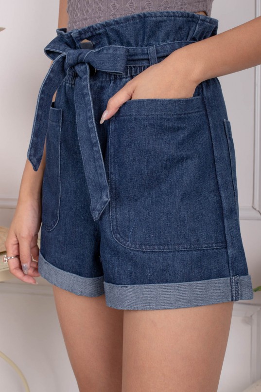 paperbag shorts denim