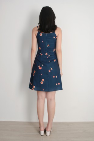 Janelle Floral Dress in Navy (MY)