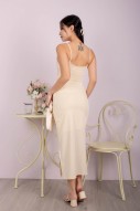 Amberlyn V2 Slit Maxi in Butter