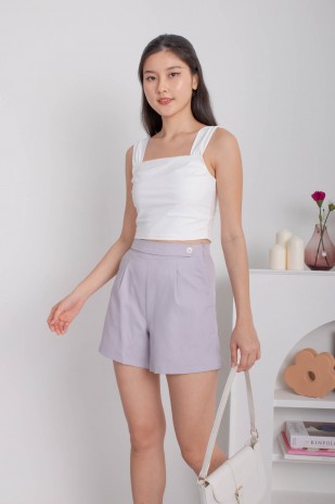 Kemper Side Button Shorts in Lilac