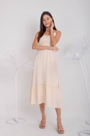 Dachelle Back Cut-Out Maxi in Apricot