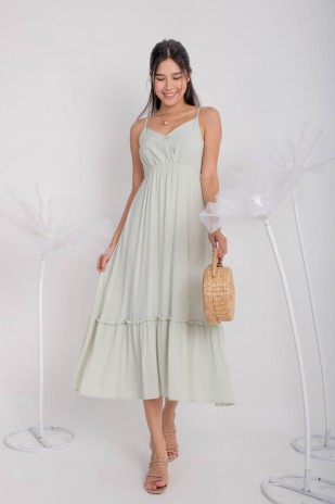 Dachelle Back Cut-Out Maxi in Sage