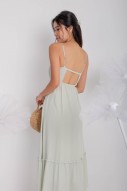 Dachelle Back Cut-Out Maxi in Sage