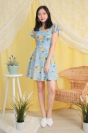 Layne Floral Dress in Blue (MY)