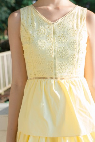 Josette Tiered Dress in Yellow (MY)
