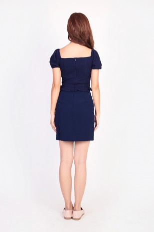 Raely Textured Workdress in Navy (MY)