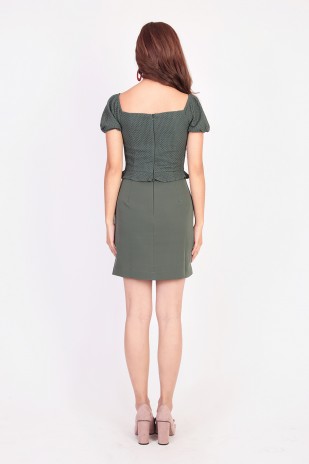 Raely Textured Workdress in Olive (MY)
