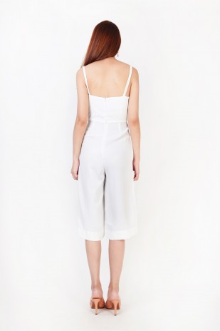 Lavina Double Strap Jumpsuit in White (MY)