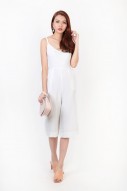Lavina Double Strap Jumpsuit in White (MY)