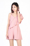 Lohan One Sided Ruffle Romper in Pink (MY)