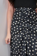 Kaethe Floral Skirt in Black (MY)
