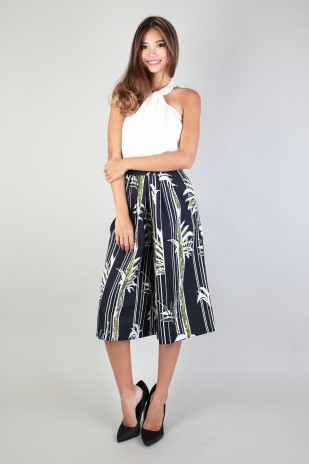 Jaxton Patterned Culottes in Navy (MY)