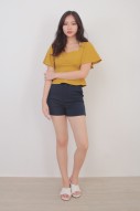 Florence Flutter Top in Mustard (MY)