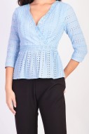 Nessa Crochet Top in Blue (MY)
