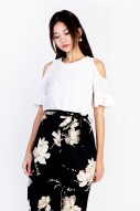 Shaine Eyelet Cutout Top in White (MY)