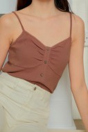 Miami Ruched Top in Rust (MY)