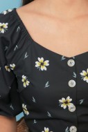 Shaunna Floral Top in Black (MY)
