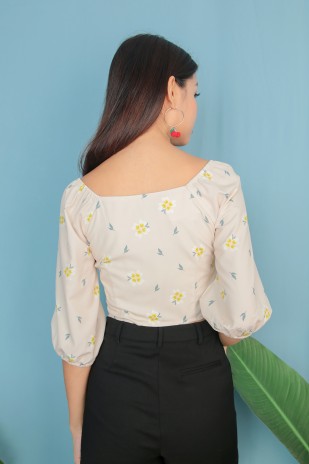 Shaunna Floral Top in Cream (MY)