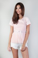 Lucinda Pleated Top in Sweet Pink (MY)