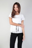 Lucinda Pleated Top in White (MY)