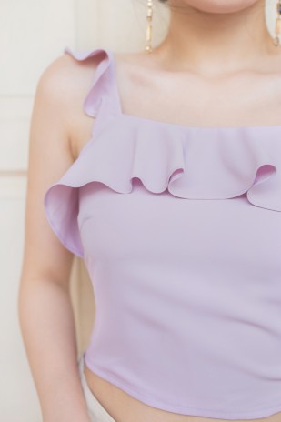 Shalom Ruffle Top in Lavender (MY)
