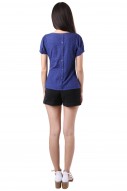 Donna Eyelet Top in Blue (MY)