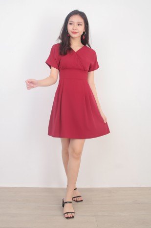 Audrey Wrap Dress in Red (MY)