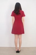 Audrey Wrap Dress in Red (MY)