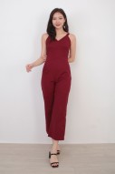 Eodie Criss Jumpsuit in Wine Red (MY)