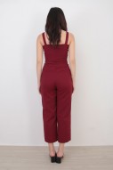 Eodie Criss Jumpsuit in Wine Red (MY)