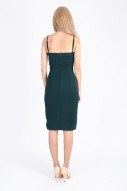 Bianca Slit Dress in Forest Green (MY)