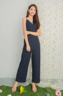 Ansley Wrap Jumpsuit in Navy (MY)