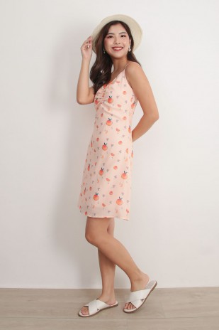 Roslyn Printed Dress in Peach (MY)