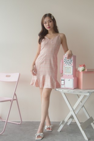 Misa Plaid Dress in Pink (MY)