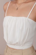 Kenna Pleated Cami Top in White (MY)