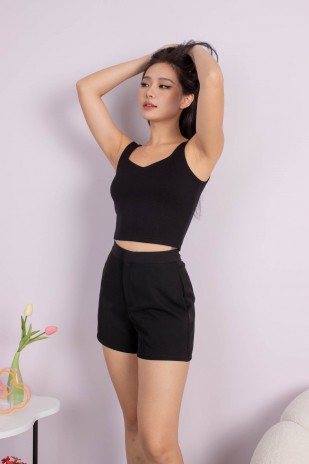 Tracey Ribbed Top in Black (MY)