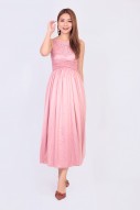 Alanis Crochet Tulle Dress in Pink (MY)