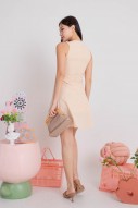 Leraine Front Knot Flare Dress in Apricot