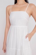 Soralle Tiered Midaxi Dress in White