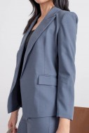 Business Class Pocket Blazer in Slate Blue
