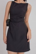 Rola Ruched Mini Dress in Black
