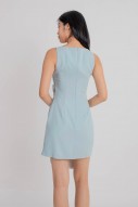 Rola Ruched Mini Dress in Blue