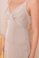 RESTOCK2: Cheryn Ruched Maxi Dress in Champagne